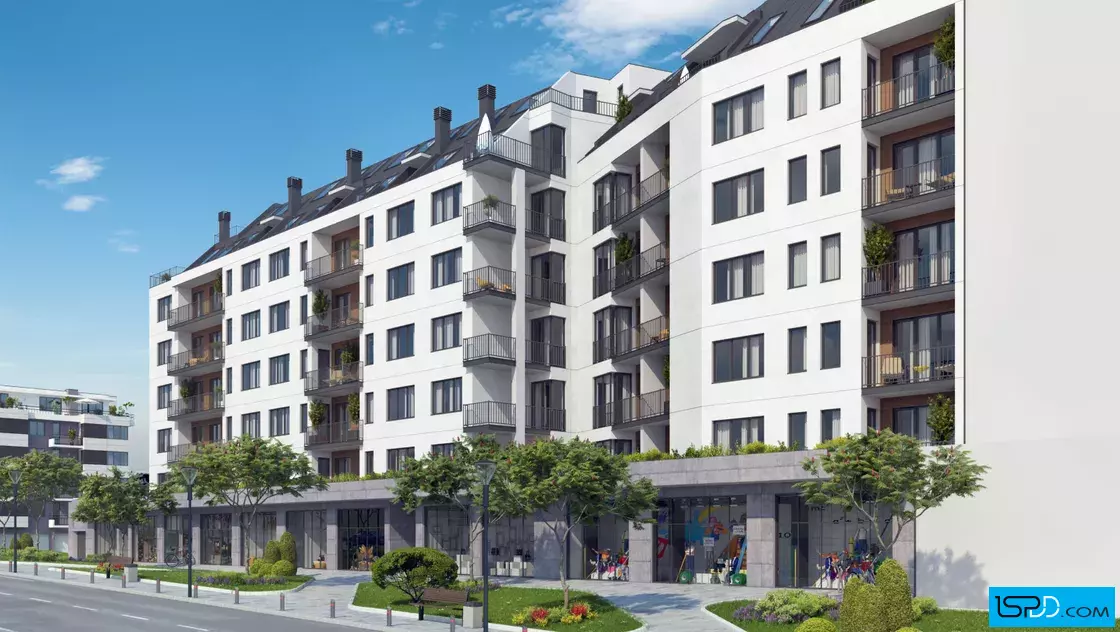 Жилищна сграда с магазини