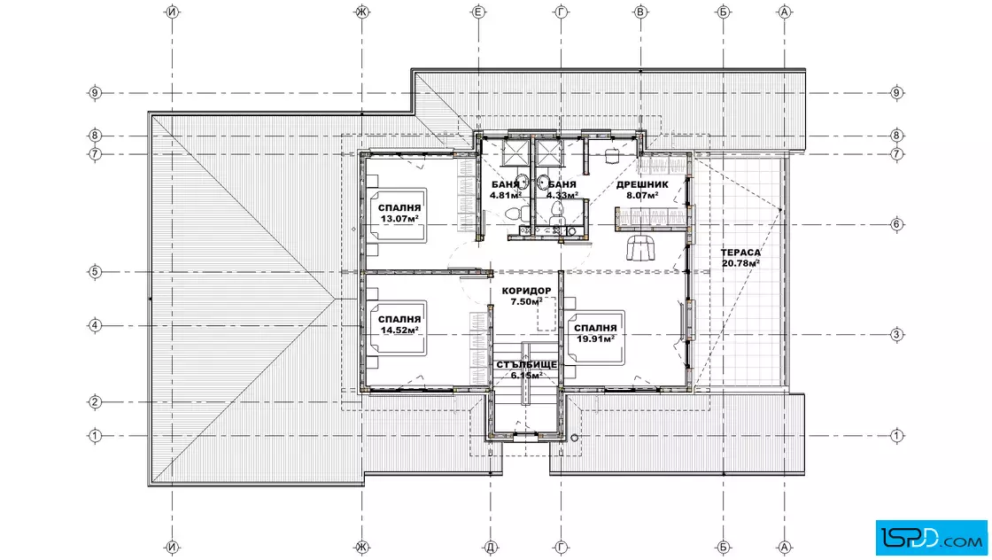 План на втори етаж План на втори етаж