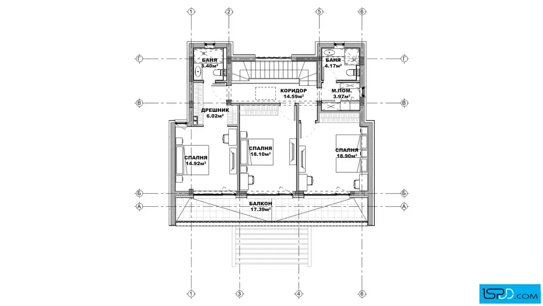 План на втори етаж План на втори етаж