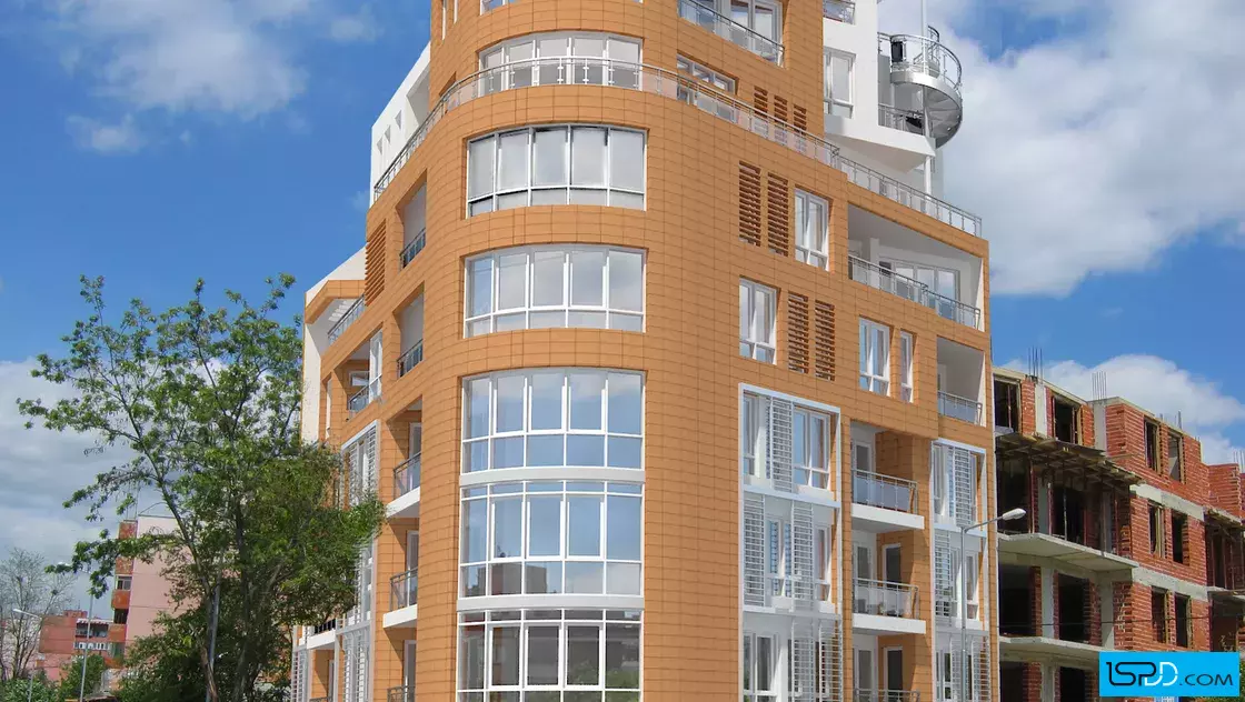 Жилищна сграда с магазини