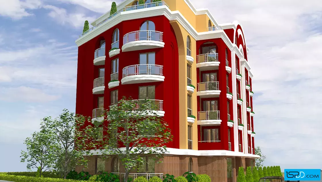 Жилищна сграда с магазини