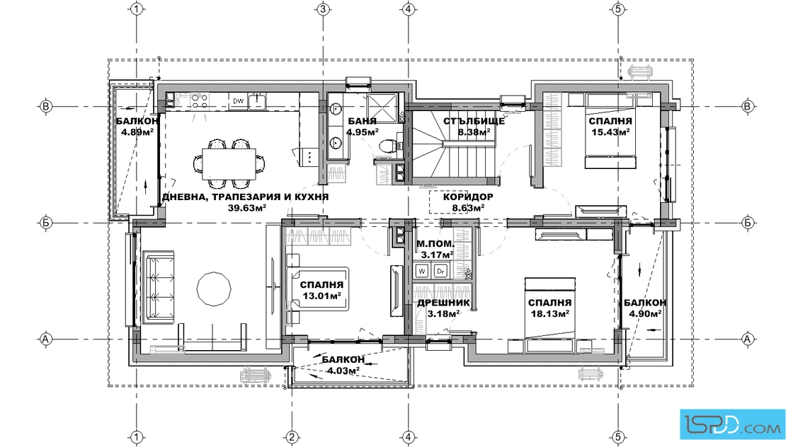 План на трети етаж