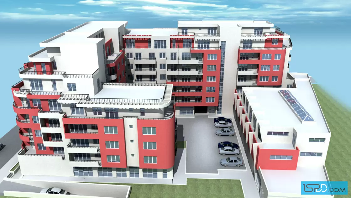 Жилищна сграда с търговски център