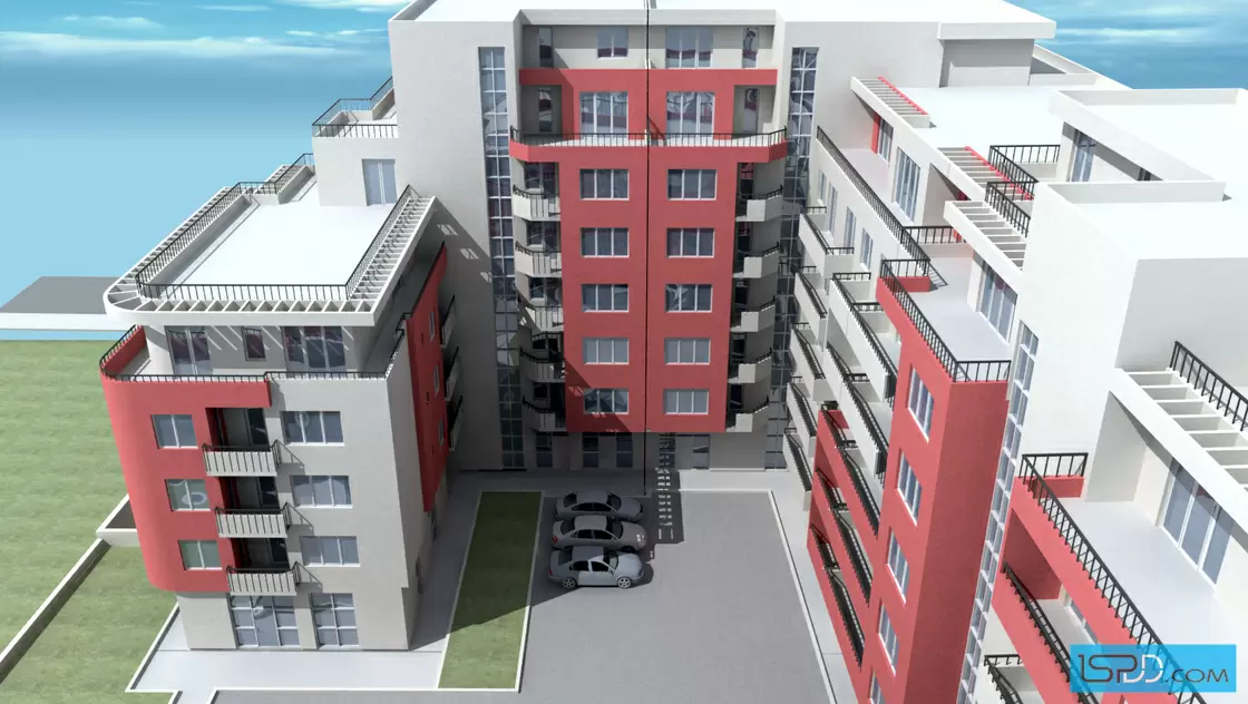 Жилищна сграда с търговски център