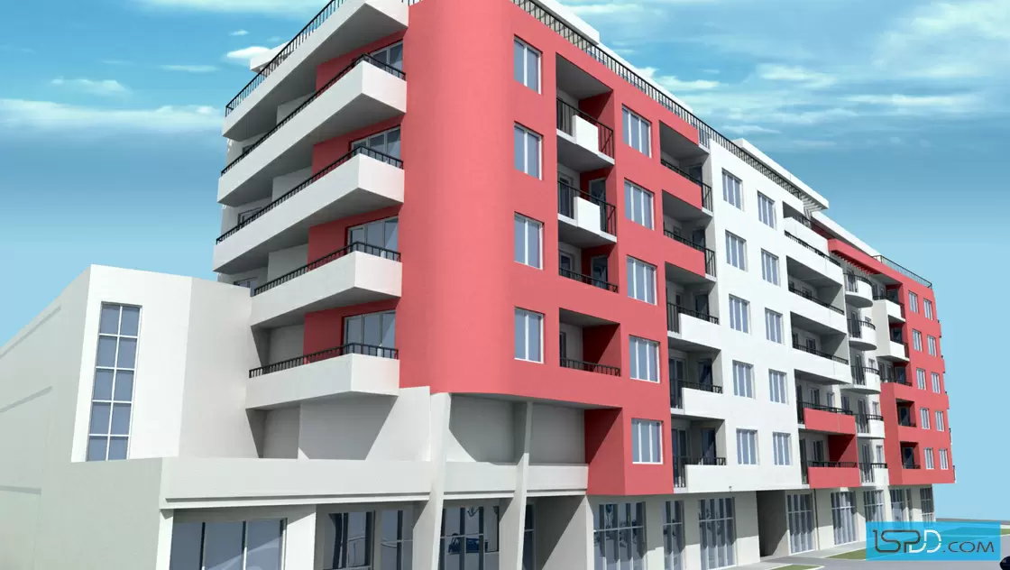 Жилищна сграда с търговски център