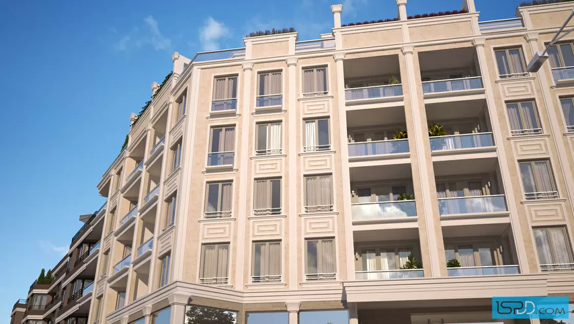 Жилищна сграда с магазини