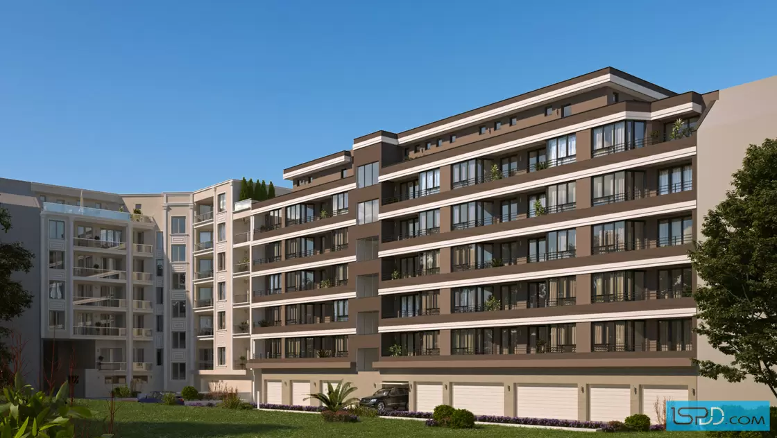 Жилищна сграда с магазини