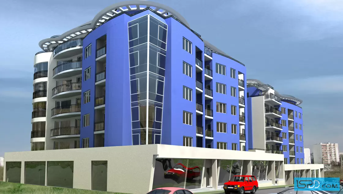 Жилищна сграда с магазини