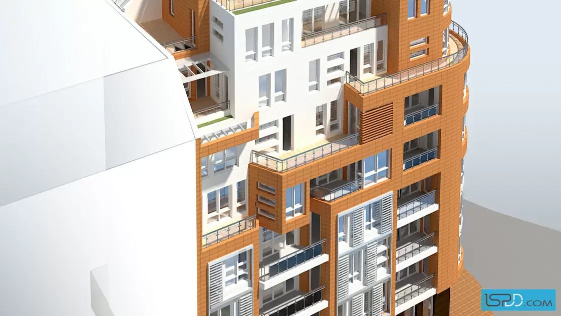 Жилищна сграда с магазини