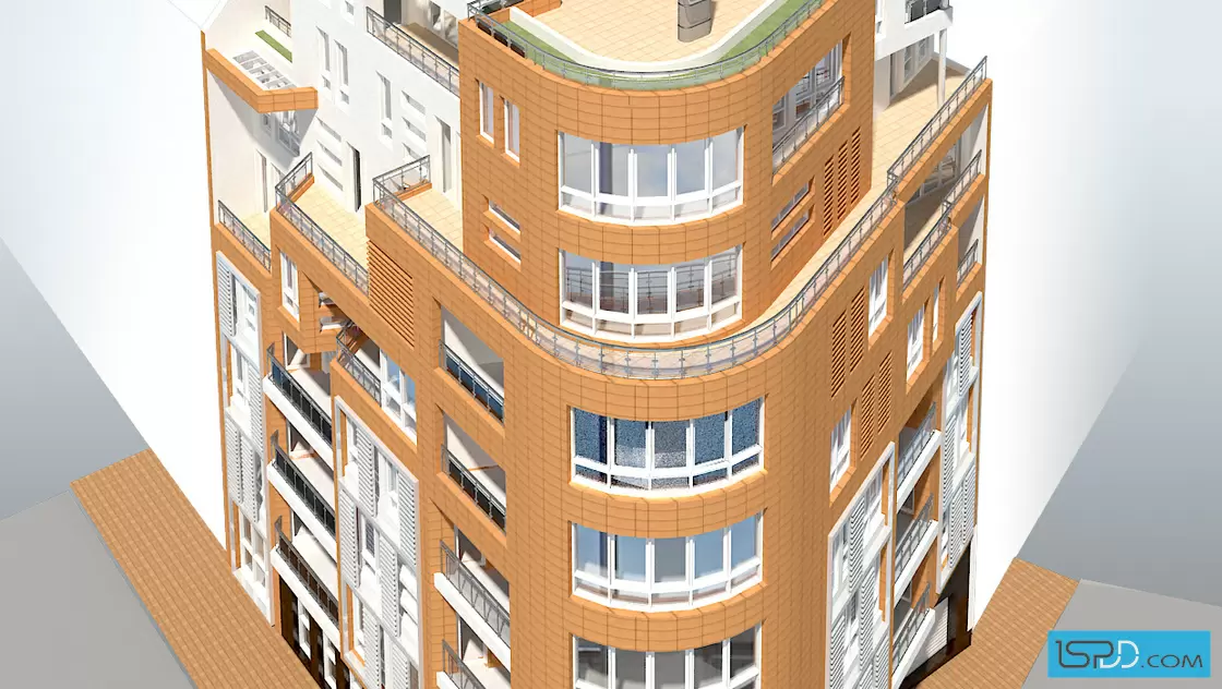 Жилищна сграда с магазини