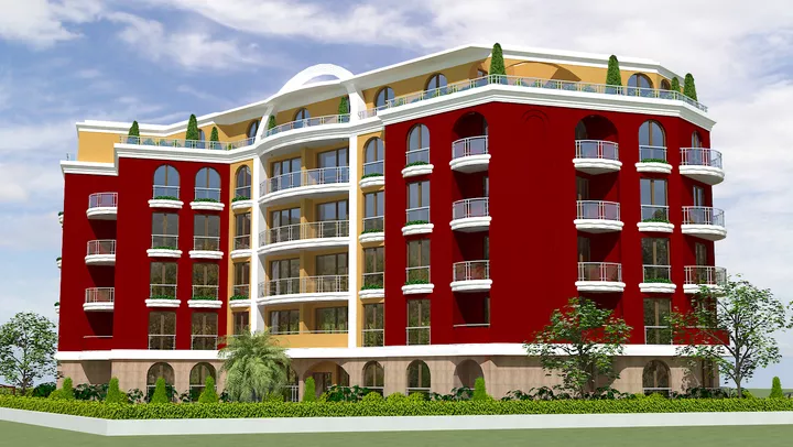 Жилищна сграда с магазини