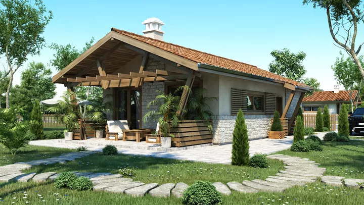 Проект 50 - Дървена сглобяема къща