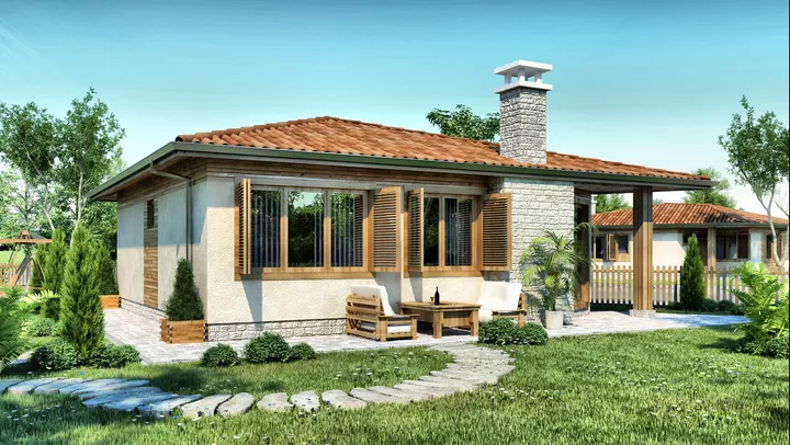 Проект 49 - Дървена сглобяема къща