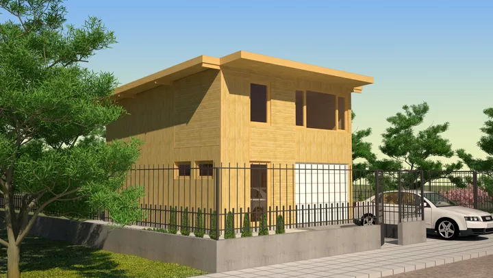 Проект 26 - Дървена сглобяема къща
