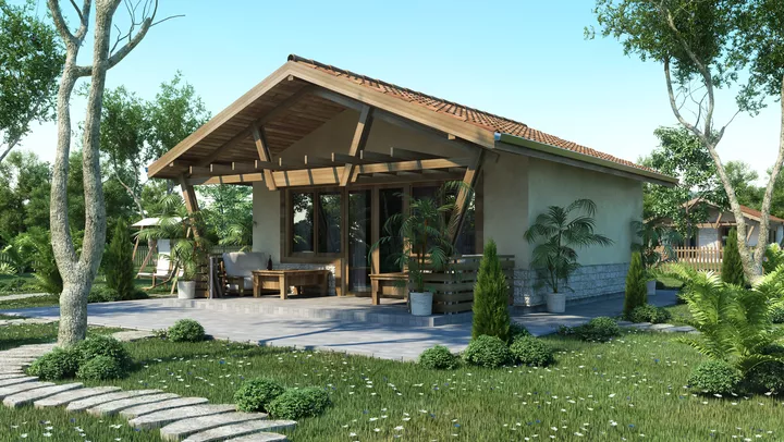 Проект 51 - Дървена сглобяема къща