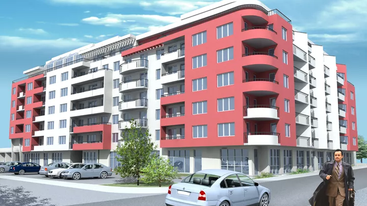 Жилищна сграда с търговски център