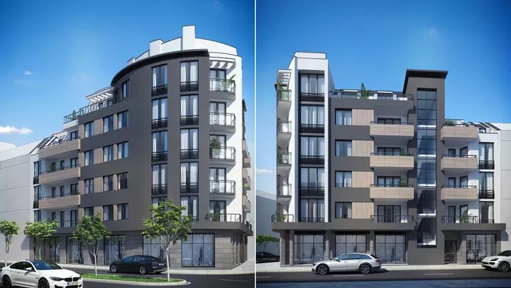 Жилищна сграда с аптека и магазини