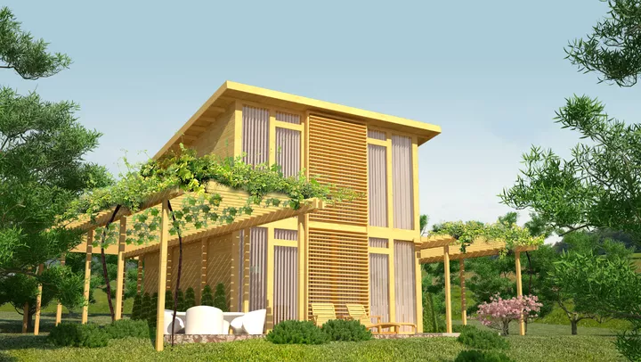 Проект 19 - Дървена сглобяема къща