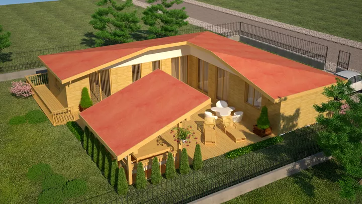 Проект 25 - Дървена сглобяема къща