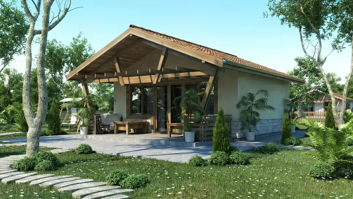 Проект 51 - Дървена сглобяема къща