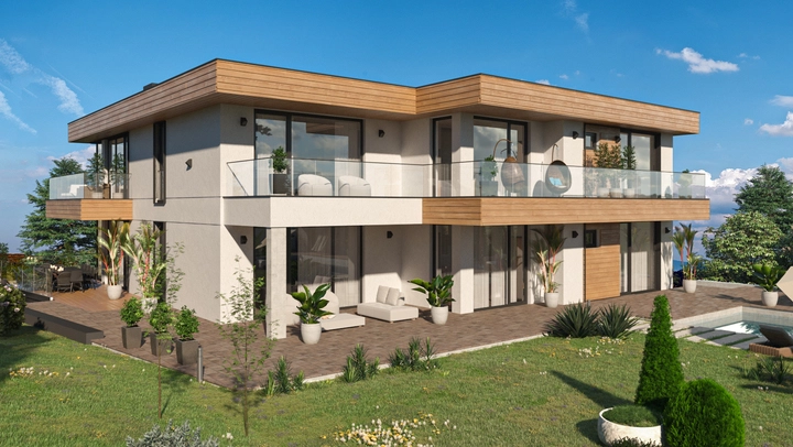 Проект на трифамилна къща в с. Бистрица