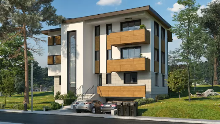 Проект на трифамилна къща в с. Панчaрево